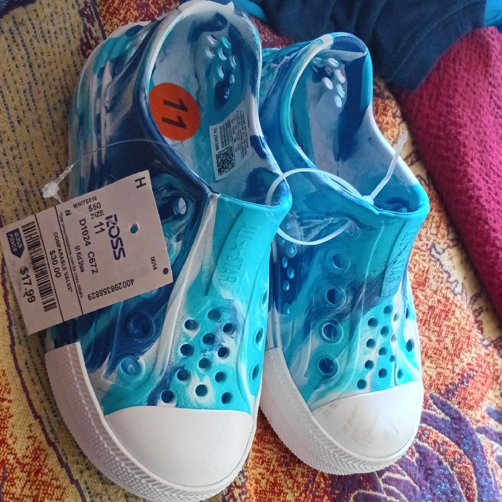 Kids Blue Slip-On Shoes